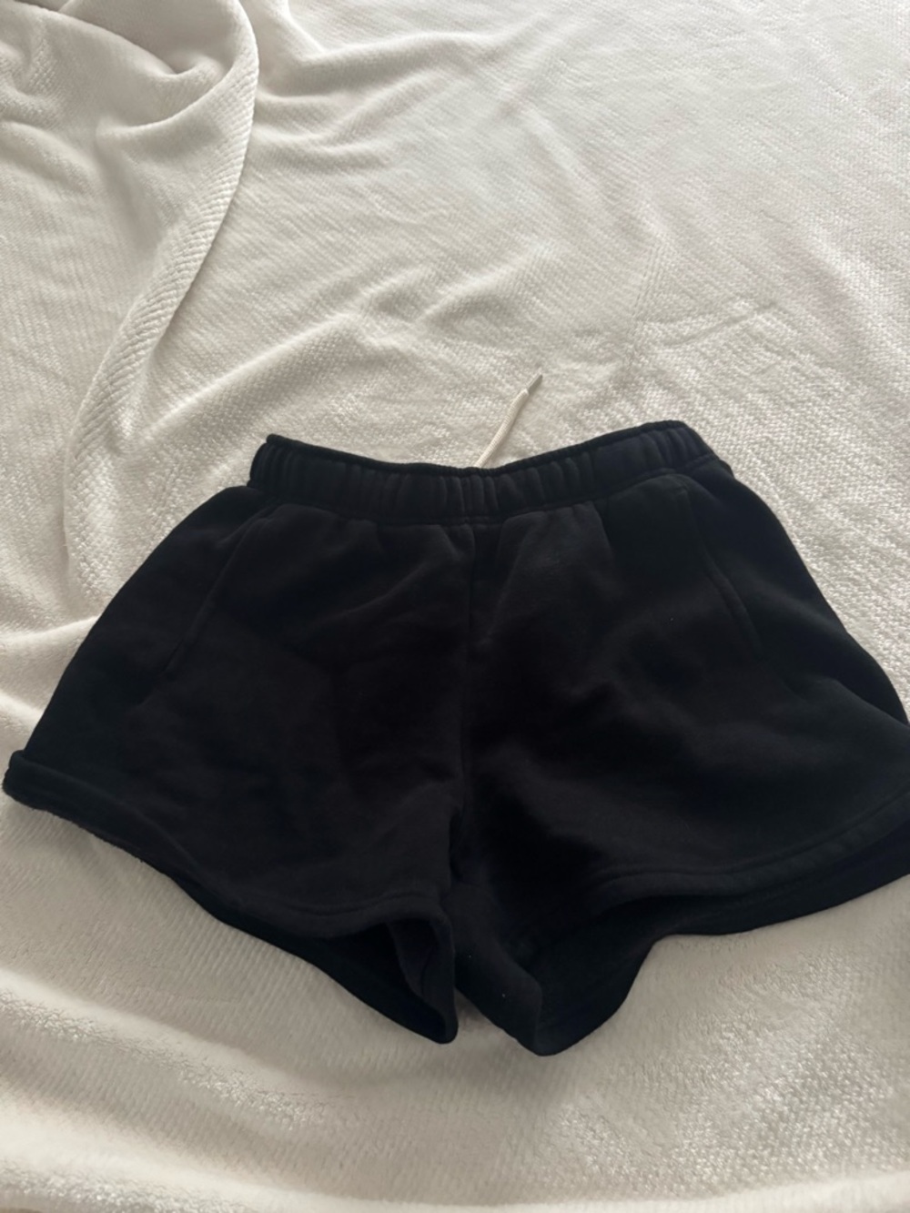 aerie Black Elastic Waist Athletic Shorts